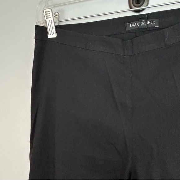 Eileen Fisher Black Linen Blend Trouser Pants Size Petite 4 - Picture 3 of 9